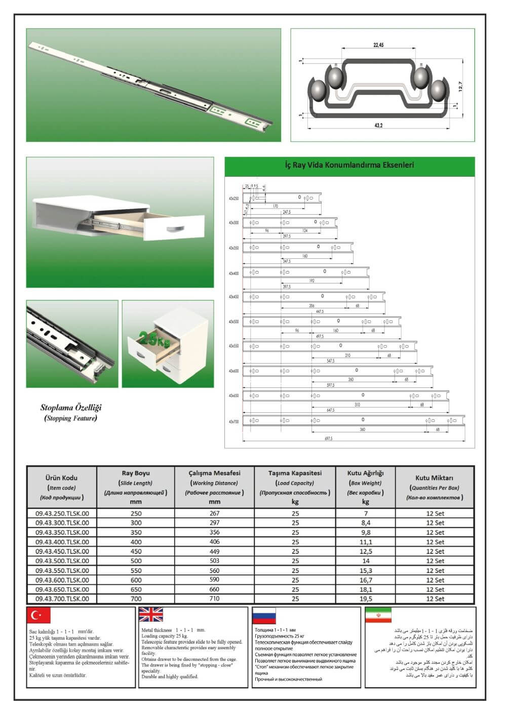 TELESCOPIC SLIDES